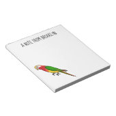 Niedlicher Papagei-Cartoon Notizblock (angewinkelt)