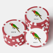 Niedlicher Papagei-Cartoon Pokerchips (Stapel)