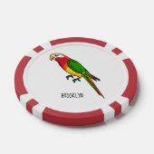 Niedlicher Papagei-Cartoon Pokerchips (Einzeln)