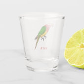 Niedlicher Papagei-Cartoon Schnapsglas (Rückseite)