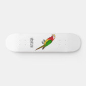 Niedlicher Papagei-Cartoon Skateboard (Horizontal)