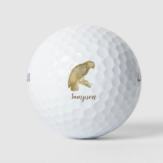 Niedlicher Papagei Golfball (Vorderseite)