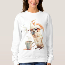 Niedlicher Papagei-Kaffee Sweatshirt
