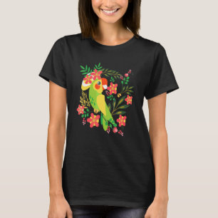 Niedlicher Papagei Liebe Tropischer Vogel Grüner P T-Shirt