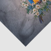 Niedlicher Papagei mit Blume Seidenpapier (Ausschnitt)