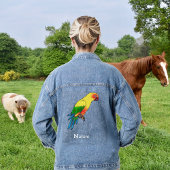 Niedlicher Papageienvogel Jeansjacke