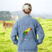 Niedlicher Papageienvogel Jeansjacke