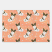 Niedlicher Papillenhund Geschenkpapier Set (Vorderseite 2)