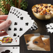 Niedlicher Papillon Hund Spielkarten (In Situ)