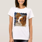 Niedlicher Papillon Hund T-Shirt (Vorderseite)