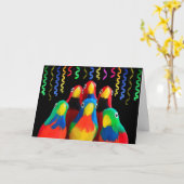 Niedlicher Parrot Fest Geburtstag Karte (Gelbe Blume)