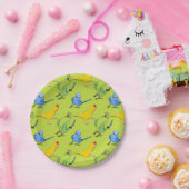 Niedlicher Parrot Pattern IndianerRingneck Grün Pappteller (Party)