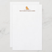 Niedlicher Parrot-Vogel-Text Briefpapier (Vorne/Hinten)