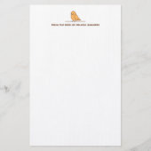 Niedlicher Parrot-Vogel-Text Briefpapier (Vorderseite)