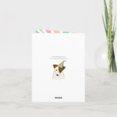 niedlicher Party Hund Cartoon JRT Mädchen ist glüc Karte (Rückseite)