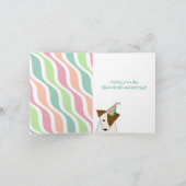 niedlicher Party Hund Cartoon JRT Mädchen ist glüc Karte (Innenseite)