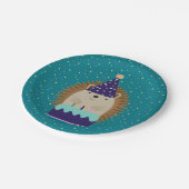 Niedlicher Party Igel Pappteller (Schrägansicht)