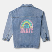 Niedlicher Party Retro Hippie Junggeselinnen-Absch Jeansjacke (Rückseite)