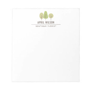 NIEDLICHER PASTEL GREEN TREE TRIO LANDSCAPING SERV NOTIZBLOCK