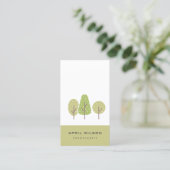 NIEDLICHER PASTEL GREEN TREE TRIO LANDSCAPING SERV VISITENKARTE (Stehend Vorderseite)