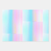 Niedlicher Pastel-holografischer Glitzer Geschenkpapier Set (Vorderseite 2)