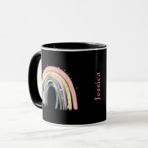 Niedlicher Pastel Rainbow Individuelle Name