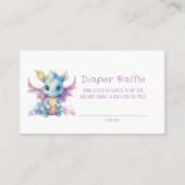 Niedlicher Pasteldrache Girl Diaper Visitenkarte (Vorderseite)