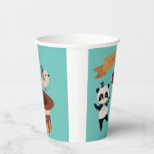 Niedlicher Pastell Circus Tier Geburtstag Pappbecher (Rechts)