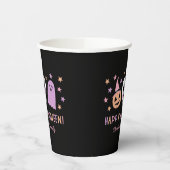 Niedlicher Pastell Halloween Skull Ghost Pumpkin N Pappbecher (Links)