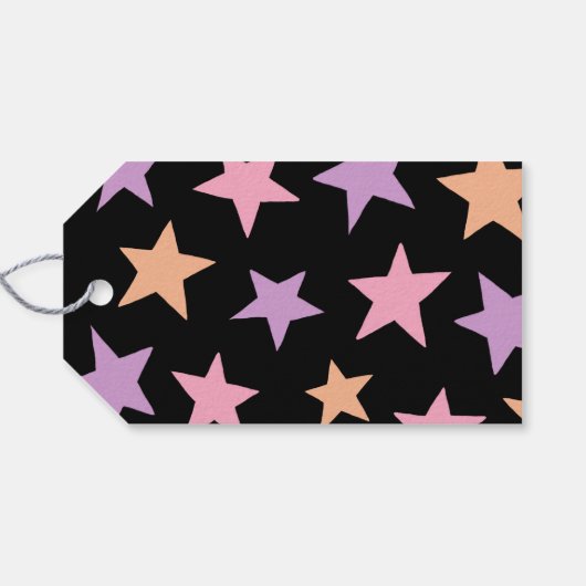 Niedlicher Pastell Halloween Trick oder Treat Blac Geschenkanhänger (Rückseite Horizontal)