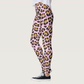Niedlicher Pastell Pink Leopard Gold Glitzer Leggings (Links)