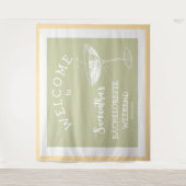 Niedlicher Pastellcocktail im modernen Junggeselin Wandteppich (Vorderseite)