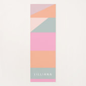 Niedlicher Pastellfarbblock Geometrisch Personalis Yogamatte (Vorderseite)