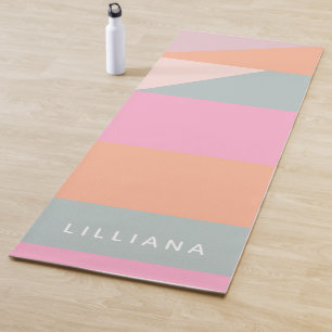 Niedlicher Pastellfarbblock Geometrisch Personalis Yogamatte