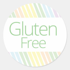 Niedlicher, pastellfarbener, glutenfreier Aufklebe Runder Aufkleber