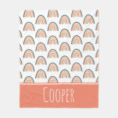 Niedlicher pastellfarbener Regenbogen Fleecedecke (Vorderseite)