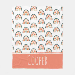 Niedlicher pastellfarbener Regenbogen Fleecedecke