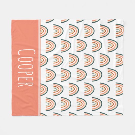 Niedlicher pastellfarbener Regenbogen Fleecedecke (Vorderseite (Horizontal))