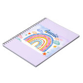 Niedlicher pastellfarbener Regenbogen personalisie Notizblock (Linke Seite)