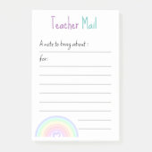 niedlicher, pastellfarbener Regenbogen Post-it Klebezettel (Vorderseite)