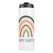 Niedlicher pastellfarbener Regenbogen Thermosbecher (Vorderseite)