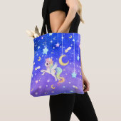 Niedlicher Pastellgalaxie Unicorn Tasche (Von Nahem)