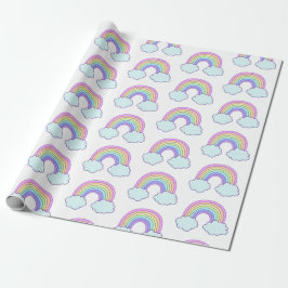 Niedlicher Pastellregenbogen Geschenkpapier