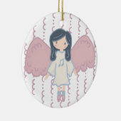 Niedlicher Pastor Weihnachtsgel Custom Year Keramik Ornament (Rechts)