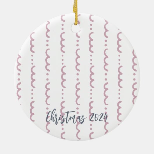 Niedlicher Pastor Weihnachtsgel Custom Year Keramik Ornament (Hinten)