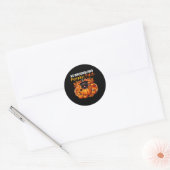 Niedlicher Patch Erntedank Pumpkins Fall Runder Aufkleber (Umschlag)
