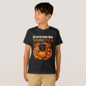 Niedlicher Patch Erntedank Pumpkins Fall T-Shirt (Vorne ganz)