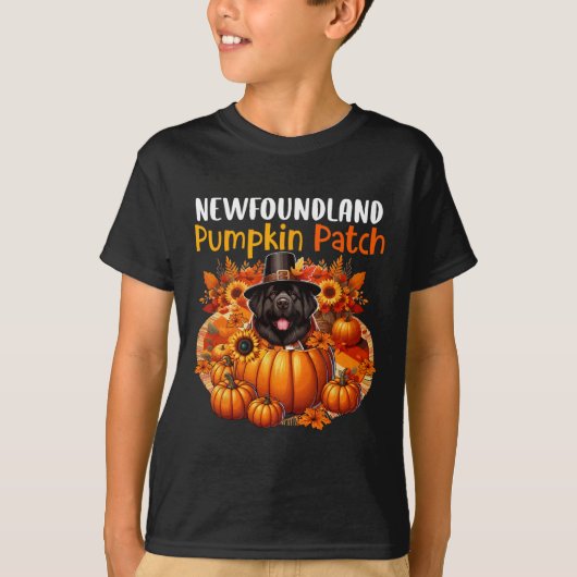 Niedlicher Patch Erntedank Pumpkins Fall T-Shirt (Vorderseite)