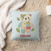 Niedlicher Patchwork-Bär Kissen (Decke)