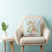 Niedlicher Patchwork-Bär Kissen (Stuhl )
